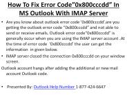 How To Fix Error Code”0x800cccdd”