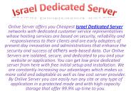 Israel Dedicated Server- Onlive Server Technology LLP.
