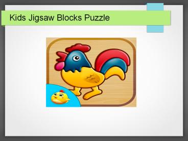 Kids Jigsaw Blocks Puuzzle