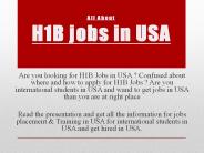 H1B jobs in USA