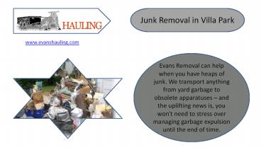Junk Removal in Villa Park