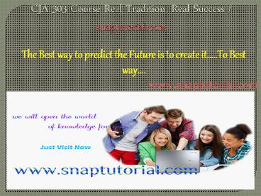 CJA 303 Course Real Tradition, Real Success / snaptutorial.com