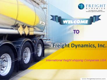International freight shipping Companies USA
