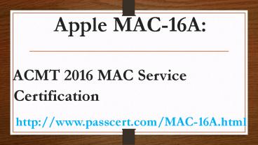 ACMT 2016 MAC-16A dumps