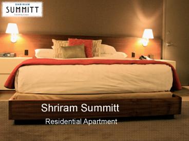Luxury Residential Apartments Shriram Summitt  in Bangalore