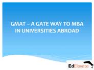 MBA in USA GMAT