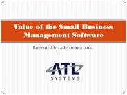 Value of the Small Business Management Software