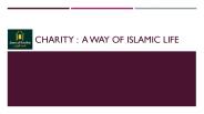 Charity : A Way of Islamic Life