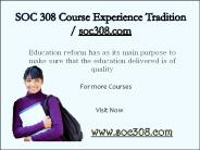 SOC 308 Course Experience Tradition / soc308.com
