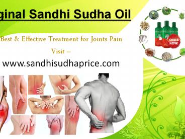 Purchase New Sandhi Sudha plus Joint Pain Relief Oil