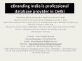 eBranding India is professional database provider in Delhi PowerPoint PPT Presentation