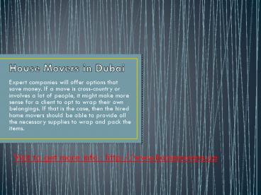 Dubai relocation company