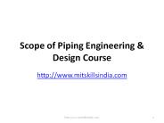 Scope of Piping Engineering & Design Course