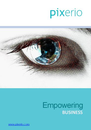 Pixerio Solutions Corporate presentation