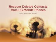 How to Recover Deleted Contacts from LG Phones