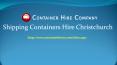 Shipping Containers Hire Christchurch PowerPoint PPT Presentation