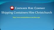 Shipping Containers Hire Christchurch