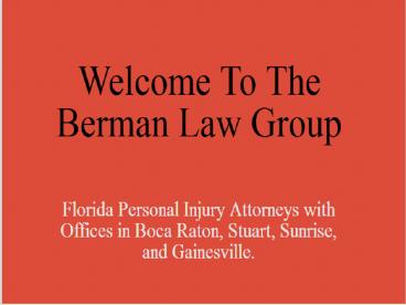 Personal Injury Attorney in Stuart