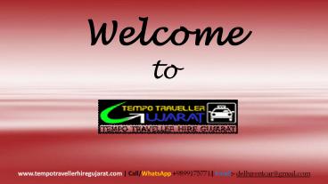 Book the Best Tempo traveller|Ahmedabad Tour