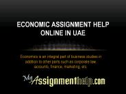 Economic Assignment Help UAE