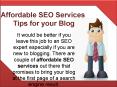 Affordable SEO Services Tips for your Blog PowerPoint PPT Presentation