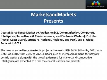 Future Scenario of the Coastal Surveillance Systems Market
