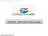 DallasDesi – Dallas Indian General Listings