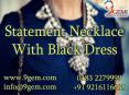Statement Necklace With Black Dress PowerPoint PPT Presentation