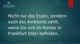 Nicht nur das Essen, sondern auch das Ambiente zählt, wenn Sie sich im Kontor in Frankfurt Oder befinden. PowerPoint PPT Presentation