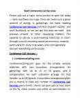Best Conference Call Services