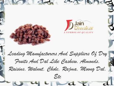 Raisins Manufacturers