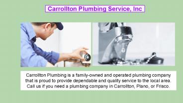 Go for Quality Plumbing Services TX