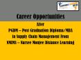 Career opportunities after Post graduation diploma in supply chain management from NMIMS PowerPoint PPT Presentation