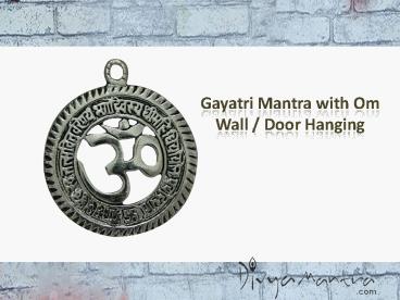 Gayatri Mantra with Om Wall And Door Hanging