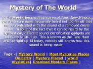 Mystery of the world