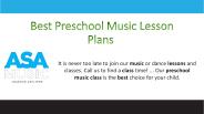 Best Preschool Music Lesson Plans