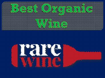 Best organic wine