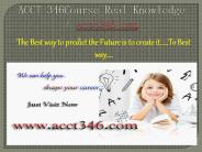 ACCT 346Course Real Knowledge / acct346.com