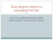 Easily Recover FAT file data