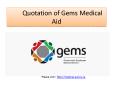 Gem medical aid quotes (1) PowerPoint PPT Presentation
