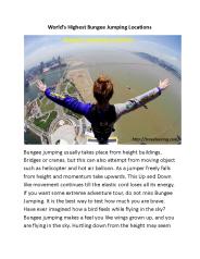 Bungee Jumping Simulator