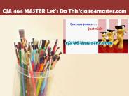 CJA 464 MASTER Let's Do This/cja464master.com