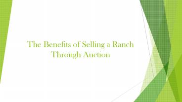 The Benefits of Selling a Ranch through Auction