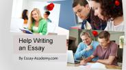 Help writing an Essay