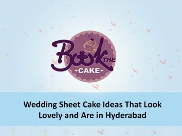 Sheet wedding cake ideas delivery in hyderabad