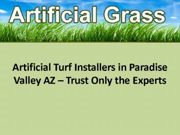 Artificial Turf Installers in Paradise Valley AZ – Trust Only the Experts (1)