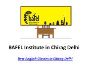 Best English Classes in Chirag Delhi BAFEL