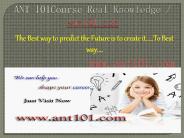 ANT 101Course Real Knowledge / ant101.com