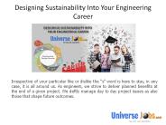 Designing Sustainability Into Your Engineering Career