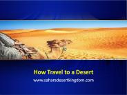 How Travel to a Desert